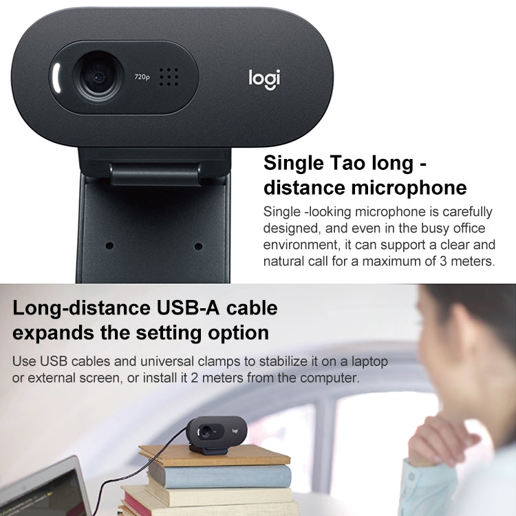 Logitech C505e USB 720P Web Camera with Microphone - free shipping - PMC Jewellery - Order now!