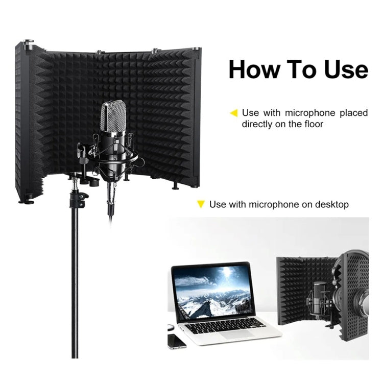 XTUGA P73 Foldable Recording Microphone Isolation Shield - Windshield by XTUGA | Online Shopping South Africa | PMC Jewellery | Buy Now Pay Later Mobicred