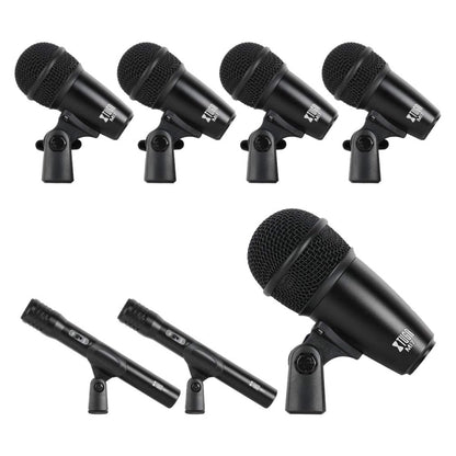 XTUGA MI7-G 7-Piece Wired Dynamic Drum Mic Kit Kick Bass Tom/Snare Cymbals Microphone Set - Microphone by XTUGA | Online Shopping South Africa | PMC Jewellery | Buy Now Pay Later Mobicred