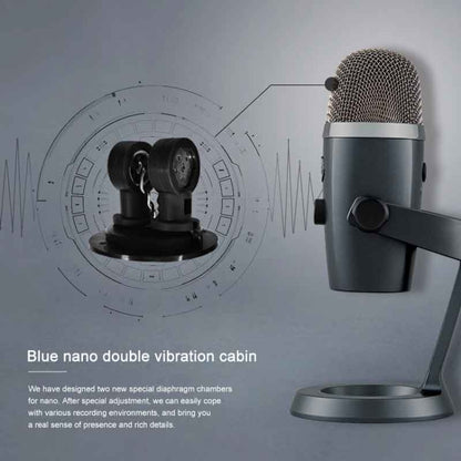 Logitech Blue Yeti Nano Condenser Digital USB Live Broadcast Microphone (Grey) - Microphone by Logitech | Online Shopping South Africa | PMC Jewellery | Buy Now Pay Later Mobicred