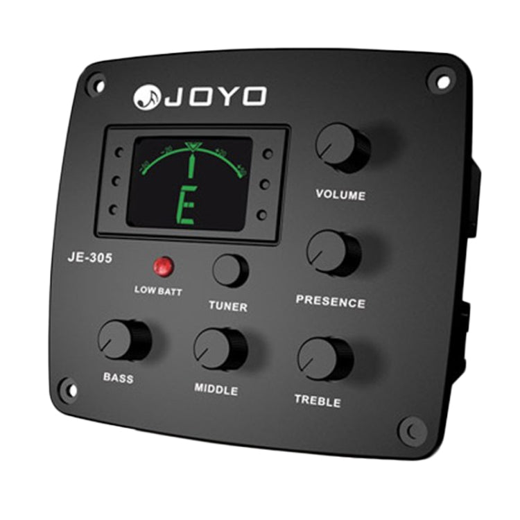 JOYO JE-305 Guitar Pickup 4-Band EQ Preamp Tuner Pickup Equalizer with Tuning Function (Black) - Stringed Instruments Accessories by JOYO | Online Shopping South Africa | PMC Jewellery | Buy Now Pay Later Mobicred