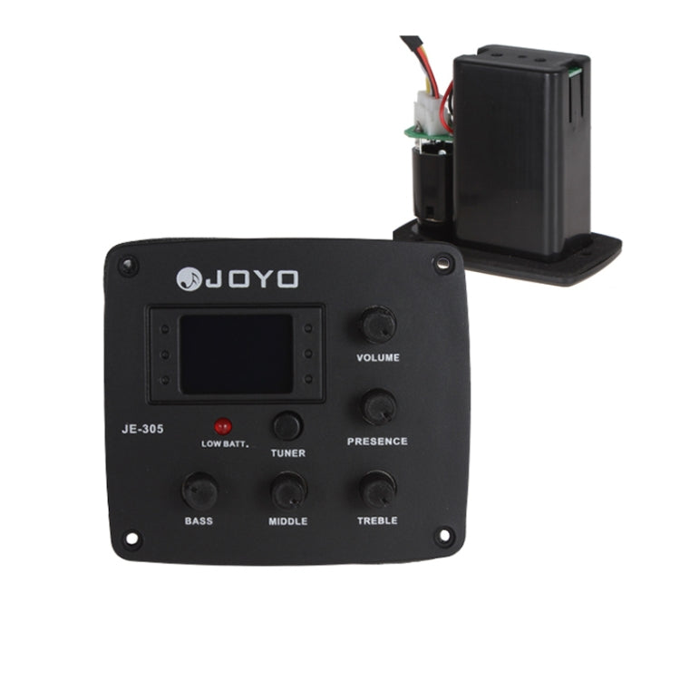 JOYO JE-305 Guitar Pickup 4-Band EQ Preamp Tuner Pickup Equalizer with Tuning Function (Black) - Stringed Instruments Accessories by JOYO | Online Shopping South Africa | PMC Jewellery | Buy Now Pay Later Mobicred