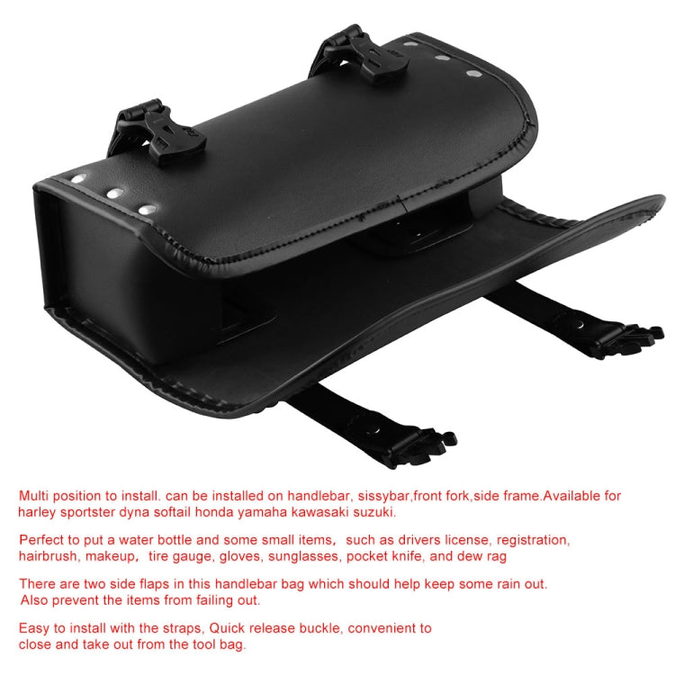 MB-OT012-BK Motorcycle Modification Accessories Universal PU Leather Waterproof Tool Bag, Size: 30.5 x 12 x 9cm - Bags & Luggages by PMC Jewellery | Online Shopping South Africa | PMC Jewellery | Buy Now Pay Later Mobicred