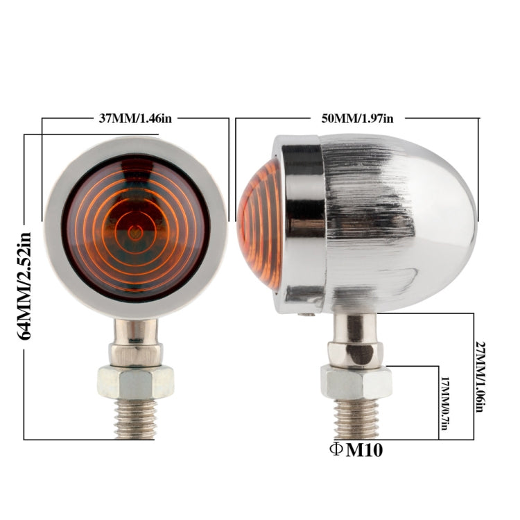 1 Pair KC801 12V Modified Universal Motorcycle LED Turn Signal (Silver) - Turn Signal by PMC TechLife | Online Shopping South Africa | PMC TechLife