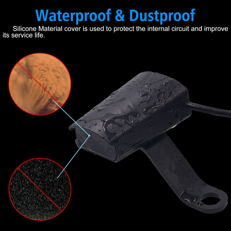 Motorcycle Waterproof DC 8-32V 5V / 1.2A Rearview Mirror USB Phone Charger Adapter, with Indicator Light - free shipping - PMC TechLife - Order now!