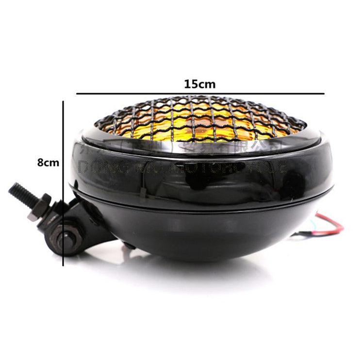 Motorcycle Black Shell Harley Headlight Retro Lamp LED Light Modification Accessories (White) - Headlights by PMC TechLife | Online Shopping South Africa | PMC TechLife | Buy Now Pay Later Mobicred