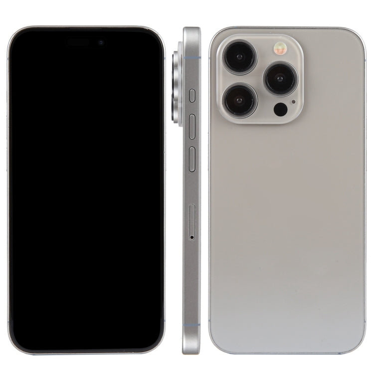 For iPhone 15 Pro Max Black Screen Non-Working Fake Dummy Display Model (Natural Titanium) - free shipping - PMC TechLife - Order now!