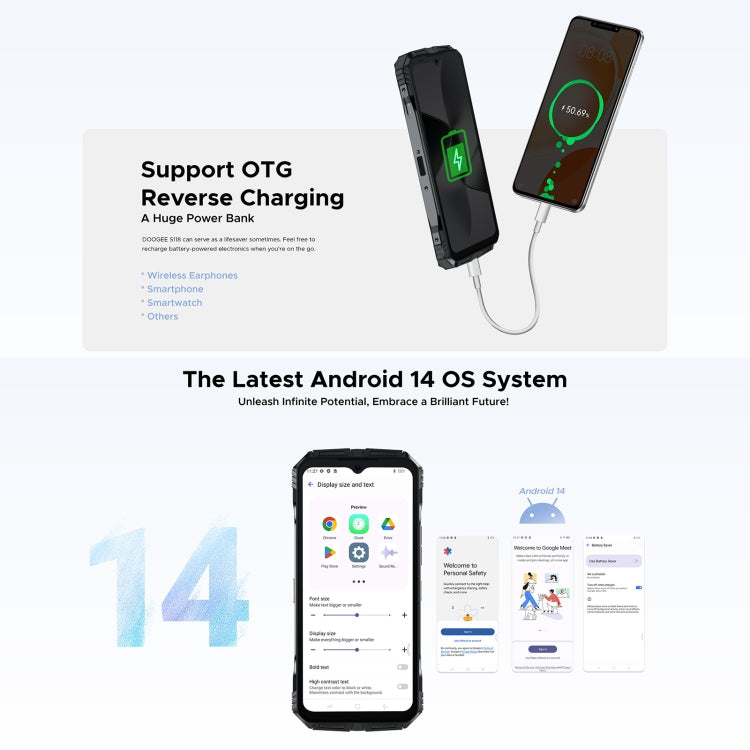 DOOGEE S118 Rugged Phone, 12GB+512GB, 6.58 inch Android 14 MediaTek Helio G99 Octa Core, Network: 4G, OTG, NFC (Black Green) - DOOGEE by DOOGEE | Online Shopping South Africa | PMC Jewellery | Buy Now Pay Later Mobicred