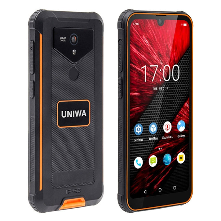 UNIWA F965 Pro Rugged Smart Phone, 6GB+128GB, 6 inch Android 13, MT6762 Octa Core, Network: 4G, NFC, PoC, SOS, UK Plug (Black+Orange) - UNIWA by UNIWA | Online Shopping South Africa | PMC Jewellery | Buy Now Pay Later Mobicred