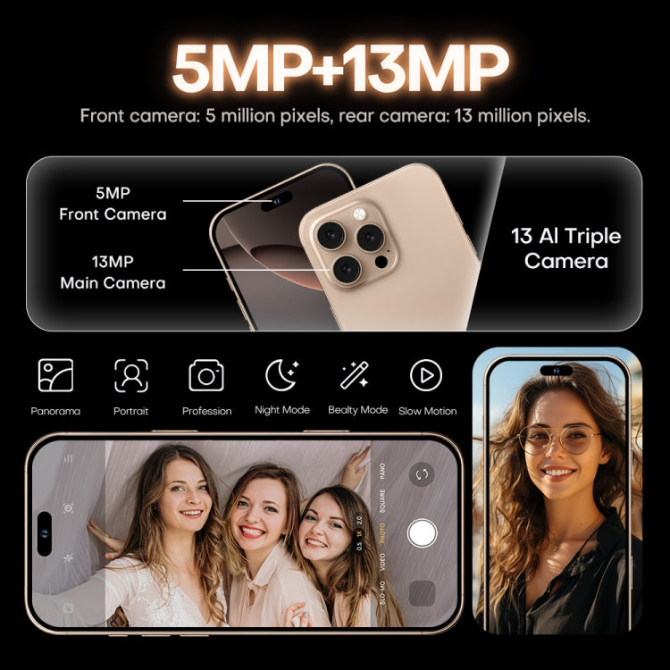 i16 Pro Max / A08, 3GB+32GB, 6.73 inch Screen, Face Identification, Android 8.1 MTK6753 Octa Core, Network: 3G, Dual SIM, US Plug (White) -  by PMC Jewellery | Online Shopping South Africa | PMC Jewellery | Buy Now Pay Later Mobicred