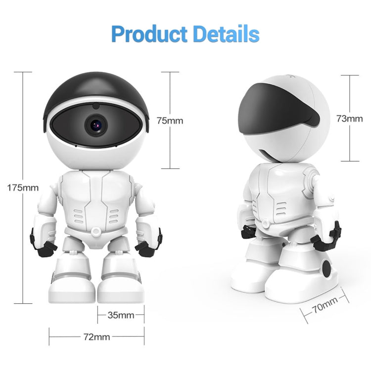 ESCAM PT205 HD 1080P Robot WiFi IP Camera, Support Motion Detection / Night Vision, IR Distance: 10m, EU Plug - Wireless Camera by ESCAM | Online Shopping South Africa | PMC TechLife