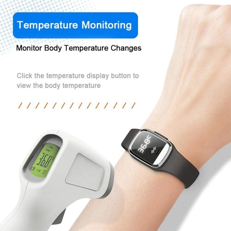 M20 Outdoor Ultrasonic Wave Mosquito Repellent Wristband with Clock & Body Temperature Test(White) - Repellent Wristband by PMC Jewellery | Online Shopping South Africa | PMC Jewellery | Buy Now Pay Later Mobicred