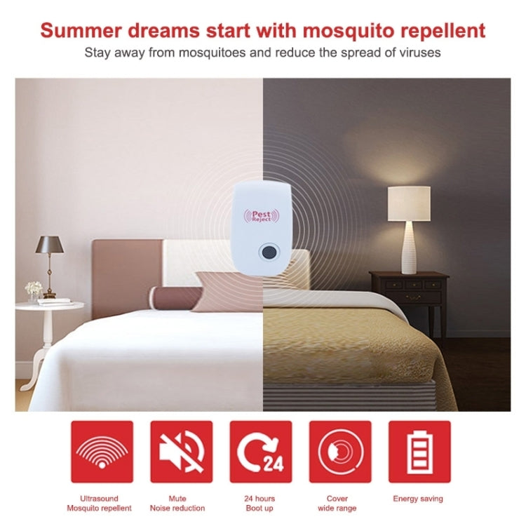 6pcs/Pack Ultrasonic Electronic Cockroach Mosquito Pest Reject Repeller, EU Plug - Repellents by PMC TechLife | Online Shopping South Africa | PMC TechLife | Buy Now Pay Later Mobicred