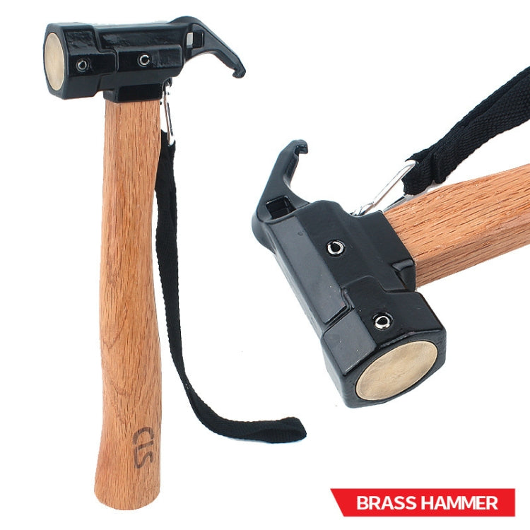 CLS-Outdoor Hexagonal Brass Brass Multi-function Nail Puller Shark Hammer - Others by PMC TechLife | Online Shopping South Africa | PMC TechLife | Buy Now Pay Later Mobicred