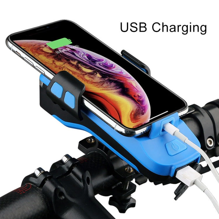Multifunction 4  in 1 Phone Holder Bicycle Bell Cycling Lamp Flashlight(Red) - Headlights by PMC TechLife | Online Shopping South Africa | PMC TechLife | Buy Now Pay Later Mobicred