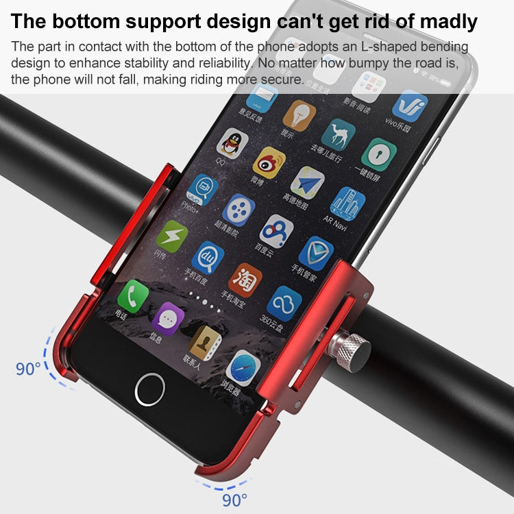 GUB P30 Aluminum Bike Phone Holder(Titanium Color) - Holders by GUB | Online Shopping South Africa | PMC TechLife | Buy Now Pay Later Mobicred