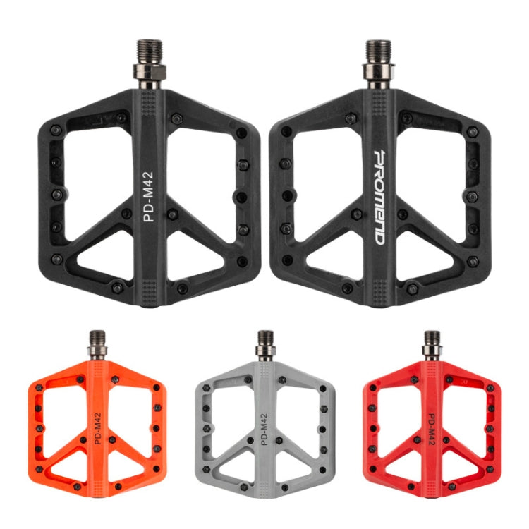 PROMEND PD-M42 1 Pair Mountain Bicycle Nylon High-speed Bearing Pedals(Red) - Pedals by PROMEND | Online Shopping South Africa | PMc TechLife | Buy Now Pay Later Mobicred