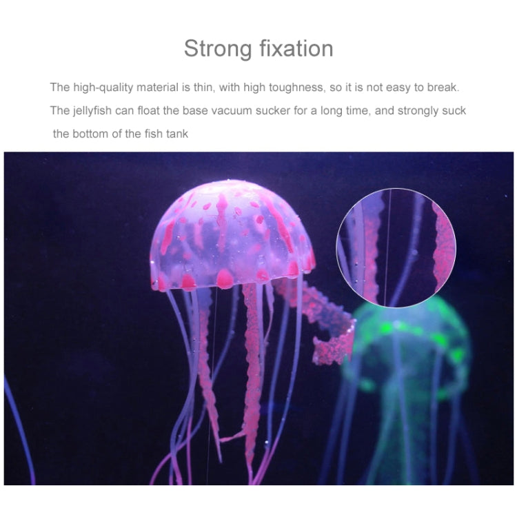 Aquarium Articles Decoration Silicone Simulation Fluorescent Sucker Jellyfish, Size: 5*17cm(Yellow) - free shipping - PMc TechLife - Order now!
