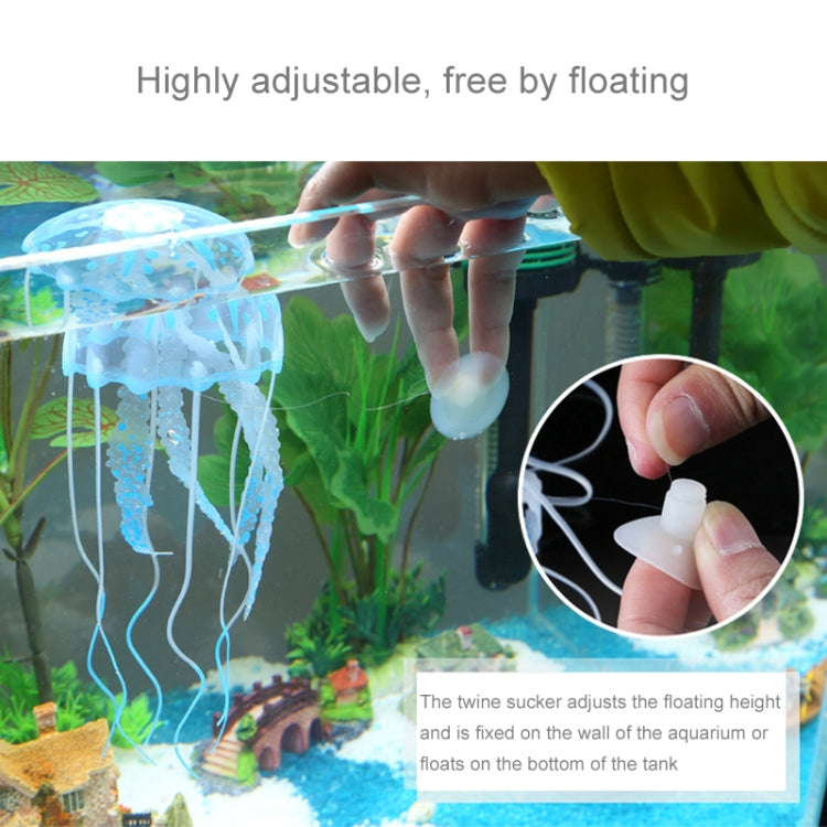 Aquarium Articles Decoration Silicone Simulation Fluorescent Sucker Jellyfish, Size: 8*20cm(Purple) - free shipping - PMc TechLife - Order now!