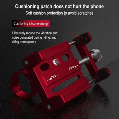 BIKERSAY MP005 Bicycle Aluminum Alloy Mobile Phone Holder Motorcycle Handlebar Bracket (Red) - Holders by BIKERSAY | Online Shopping South Africa | PMC Jewellery | Buy Now Pay Later Mobicred