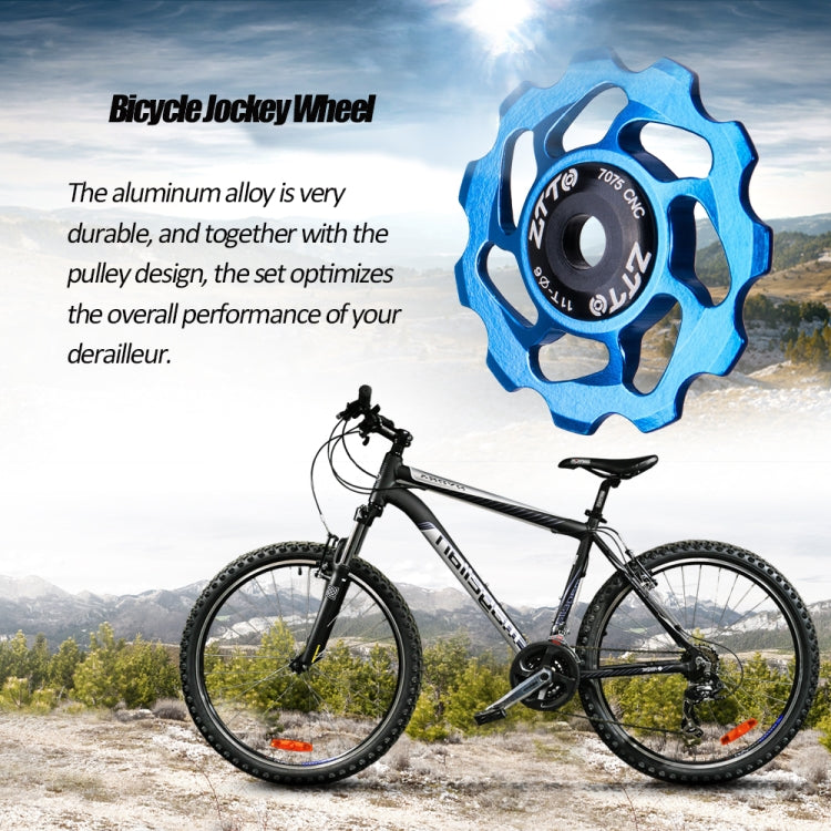 ZTTO 11T 4/5/6 MM Bicycle Derailleur Ceramic Bearing Bicycle Accessories (Blue) - Guide wheels by ZTTO | Online Shopping South Africa | PMc TechLife | Buy Now Pay Later Mobicred