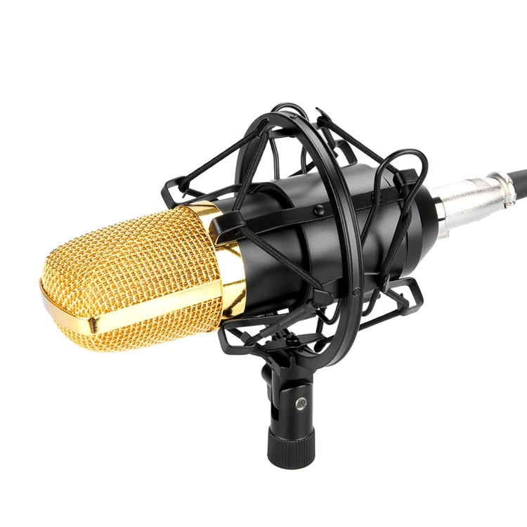 FIFINE F-700 Professional Condenser Sound Recording Microphone with Shock Mount for Studio Radio Broadcasting & Live Boardcast, 3.5mm Earphone Port, Cable Length: 2.5m(Black) - Microphone by PMC TechLife | Online Shopping South Africa | PMC TechLife | Buy Now Pay Later Mobicred