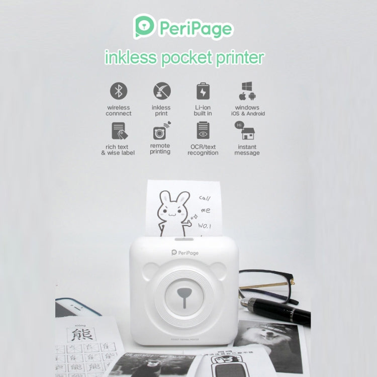 Peripage A6 Portable Inkless Pocket Thermal Bluetooth Printer(Blue) - free shipping - PMC TechLife - Order now!