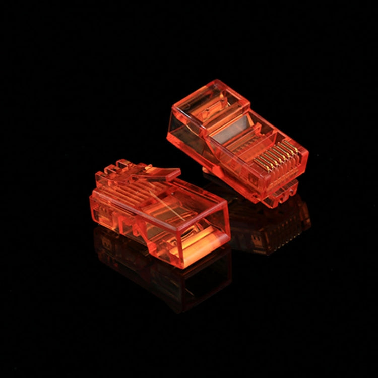 100 PCS Anpwoo Amp01 RJ45 Connector Modular Plug(Orange) - Lan Cable and Tools by PMC TechLife | Online Shopping South Africa | PMC TechLife | Buy Now Pay Later Mobicred