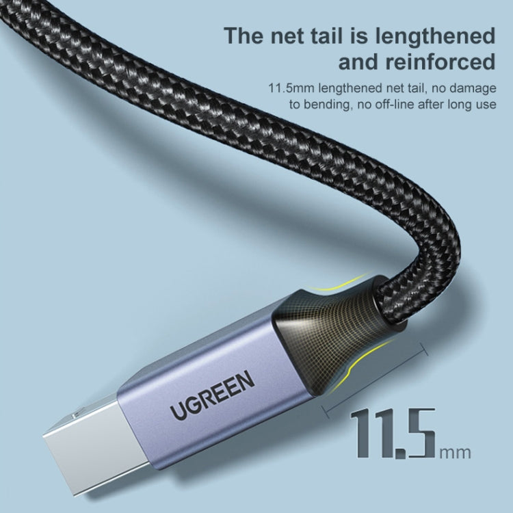 Ugreen Type-C / USB-C to Type-B Printer Nylon Braid Connect Data Cable, Length: 1.5m - free shipping - PMC TechLife - Order now!