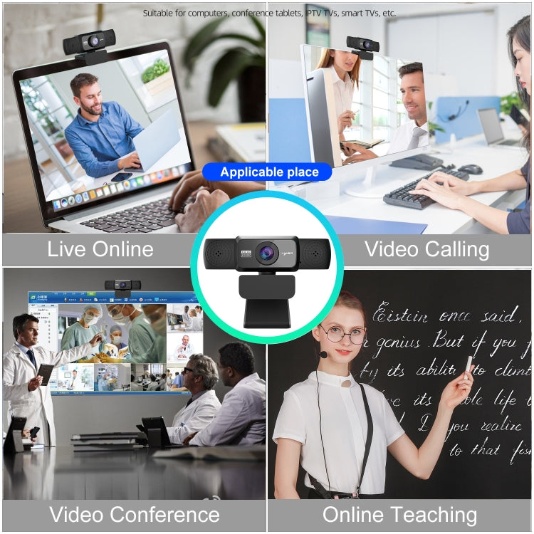 HXSJ S5 1080P Adjustable HD Video Webcam PC Camera with Microphone(Black) - free shipping - PMC Jewellery - Order now!