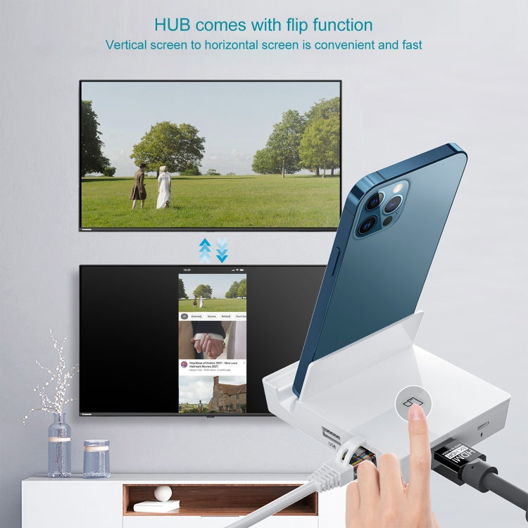 THT-020-1 Multi-functional HD Display Screen Converter with Network Card Function & Charging Base - free shipping - PMC TechLife - Order now!