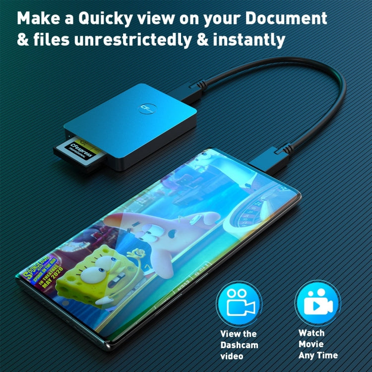 Rocketek CR316 USB3.1 Gen2 CFexpress Type B Card Reader(Silver Grey) - free shipping - PMC Jewellery - Order now!