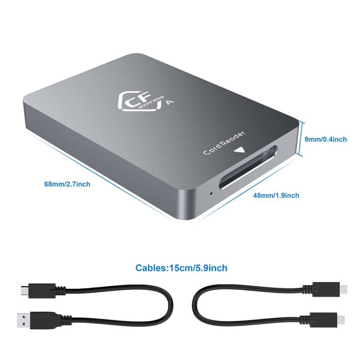 Rocketek CR325 USB3.1 Gen2 CFexpress Type B Card Reader (Silver Grey) - free shipping - PMC Jewellery - Order now!