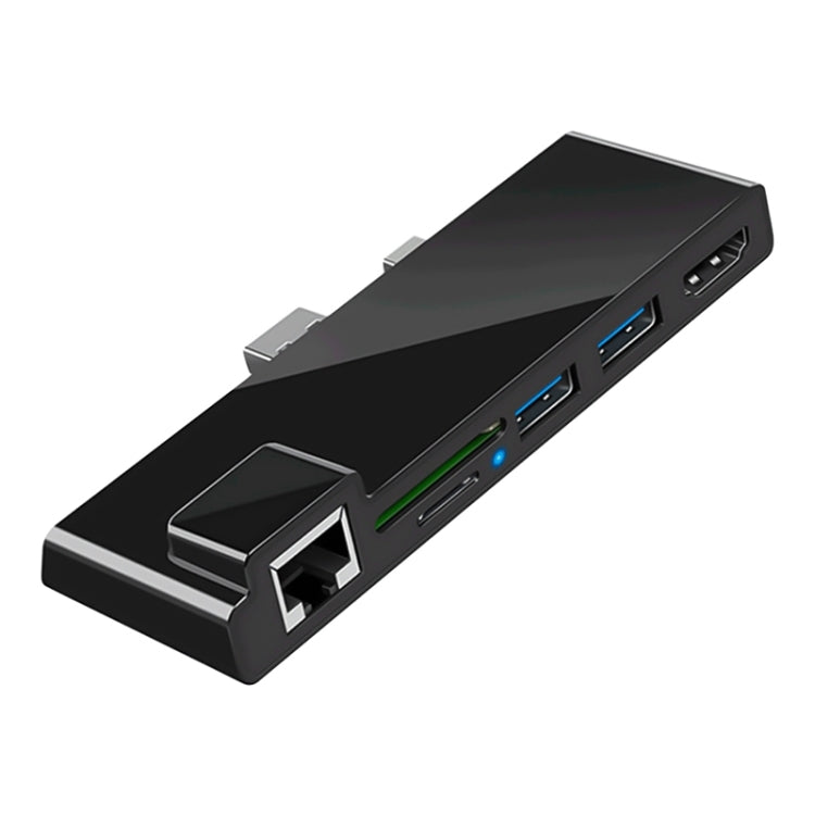 Rocketek SH768 6 in 1 RJ45 / USB 3.0 / HDMI / SD / TF HUB Adapter for Surface Pro 4 - free shipping - PMC Jewellery - Order now!