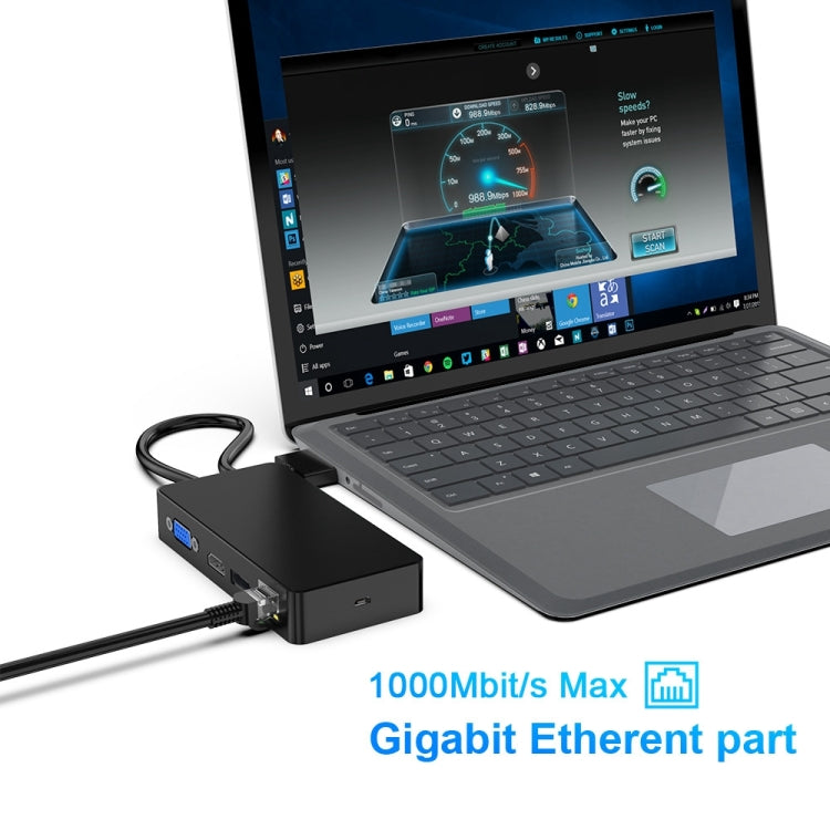Rocketek SH702 11 in 1 USB 3.0 HUB Adapter with RJ45 for Surface Laptop 1 / 2 - free shipping - PMC Jewellery - Order now!