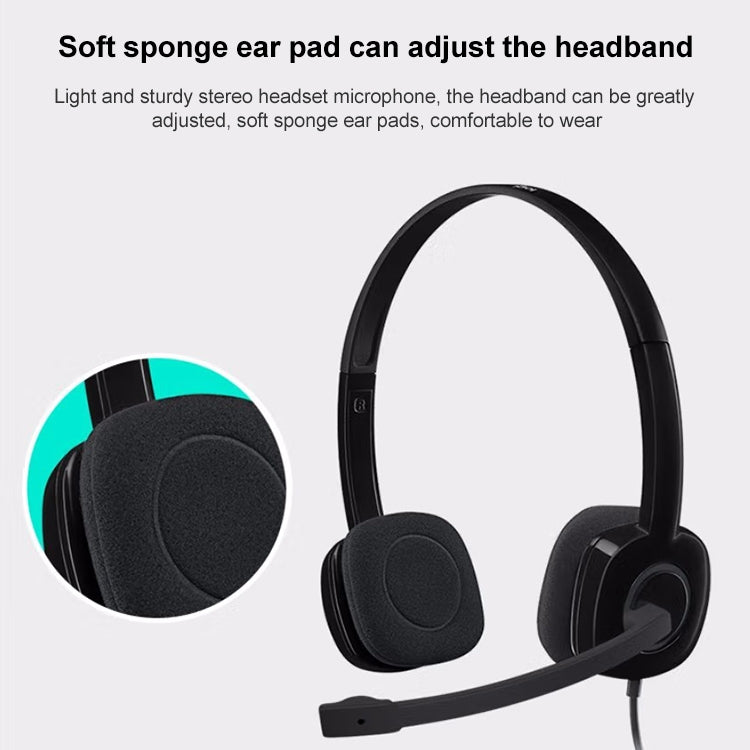 Logitech H151 Wired Headphone Single 3.5mm Earphone Gaming Headset Stereo with MIC - free shipping - PMC Jewellery - Order now!