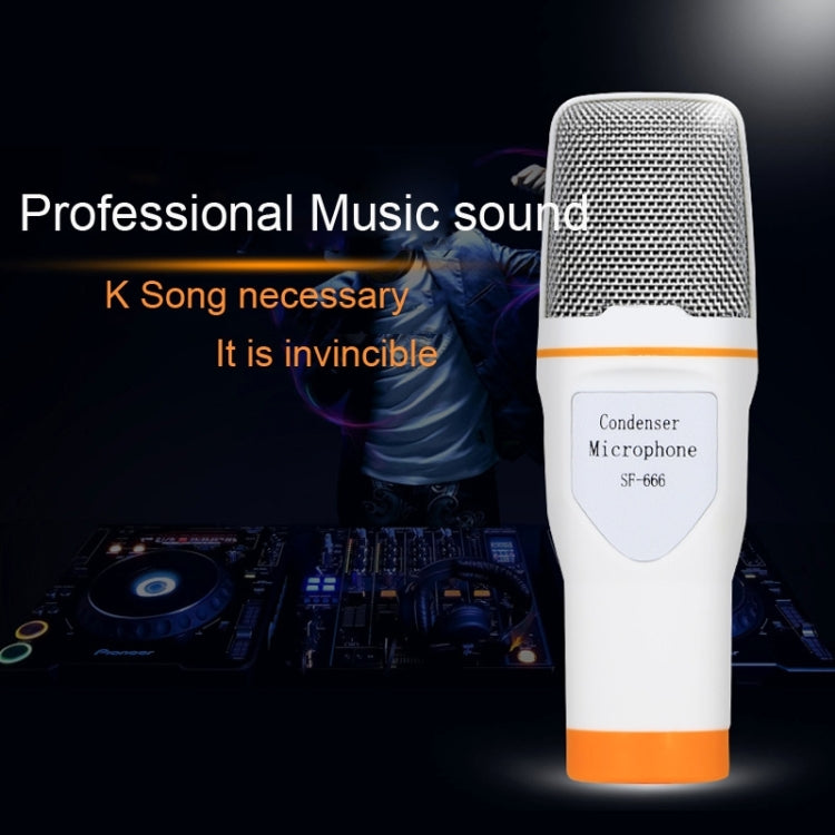 Yanmai SF666 Professional Condenser Sound Recording Microphone with Tripod Holder, Cable Length: 1.3m, Compatible with PC and Mac for Live Broadcast Show, KTV, etc.(Gold) - Microphone by Yanmai | Online Shopping South Africa | PMC TechLife | Buy Now Pay Later Mobicred