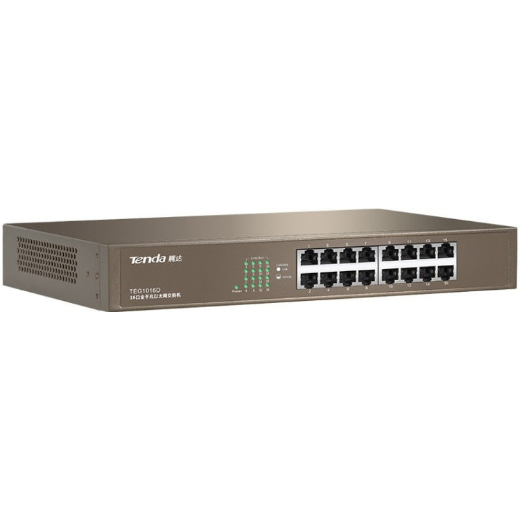 Tenda TEG1016D Desktop v6.0 16-Port Gigabit Ethernet Switch 6KV Lightning Protect - free shipping - PMC Jewellery - Order now!