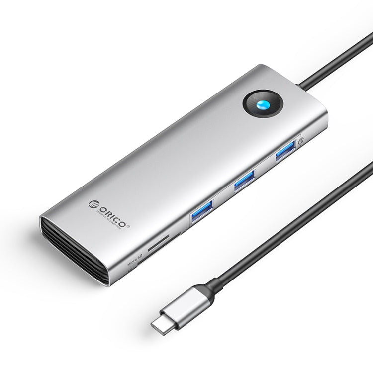 ORICO PW11-9P Type-C / USB-C 8-in-1 5Gbps Multifunction Docking Station(Silver) - free shipping - PMC TechLife - Order now!