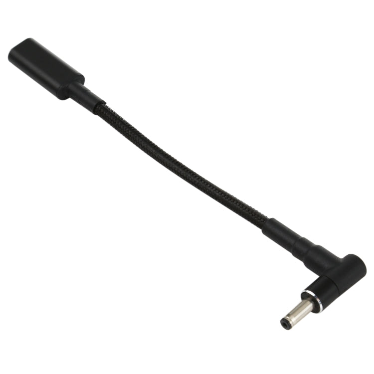 PD 100W 18.5-20V 3.5 x 1.35mm Elbow to USB-C / Type-C Adapter Nylon Braid Cable - free shipping - PMC TechLife - Order now!