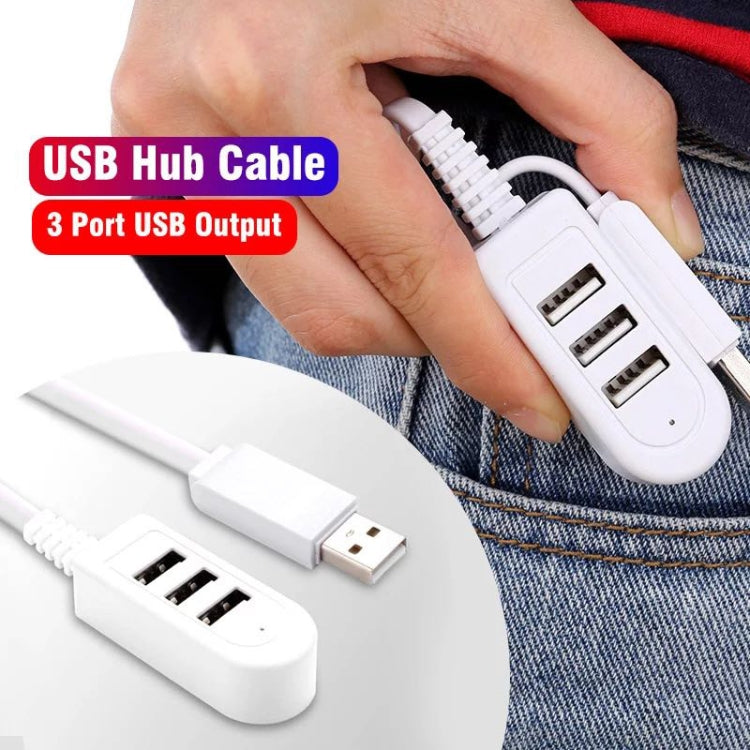 1.2m TPE USB A to 3 USB Ports Female HUB Adapter - Converter & Adapter by PMC Jewellery | Online Shopping South Africa | PMC Jewellery | Buy Now Pay Later Mobicred