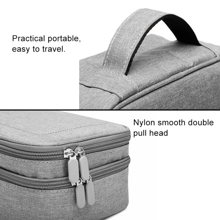 Multi-function Headphone Charger Data Cable Storage Bag, Single Layer Storage Bag, Size: 23x16x7cm(Grey) - Other by PMC TechLife | Online Shopping South Africa | PMC TechLife | Buy Now Pay Later Mobicred