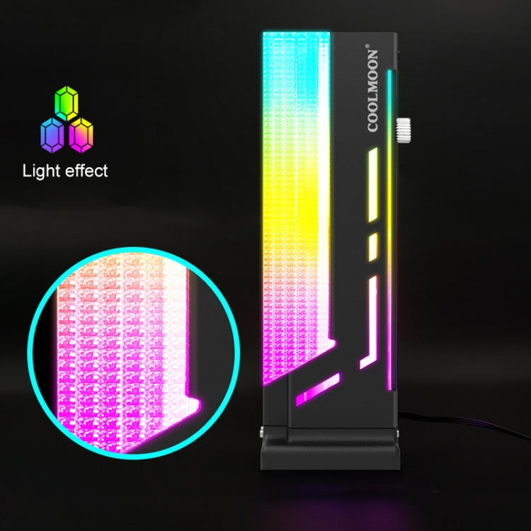 COOLMOON CM-GH2 5V ARGB GPU Holder (Black) - Caddies & Enclosures by COOLMOON | Online Shopping South Africa | PMC TechLife