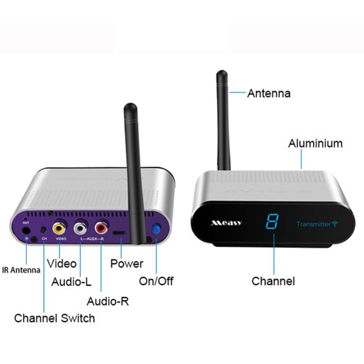 Measy AV220 2.4GHz Wireless Audio / Video Transmitter and Receiver, Transmission Distance: 200m, EU Plug - free shipping - PMC TechLife - Order now!