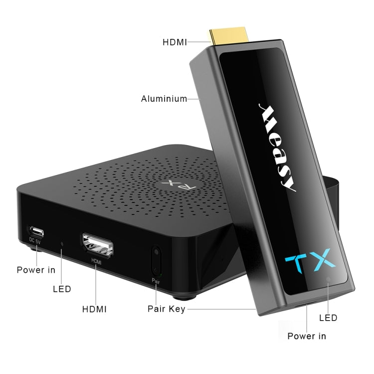 Measy W2H Mini2 60GHz Full HD 1080P Wireless 3D Transmission Kit, Transmission Distance: 30m, US Plug - Set Top Box & Accessories by Measy | Online Shopping South Africa | PMC Jewellery | Buy Now Pay Later Mobicred