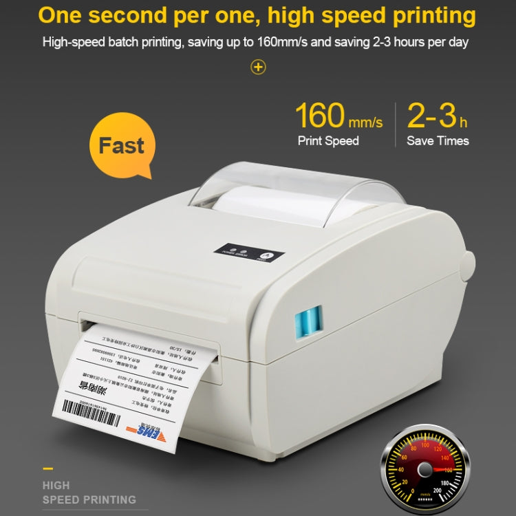 POS-9210 110mm USB +  Bluetooth POS Receipt Thermal Printer Express Delivery Barcode Label Printer, EU Plug(White) - Receipt Printers by PMC Jewellery | Online Shopping South Africa | PMC Jewellery | Buy Now Pay Later Mobicred