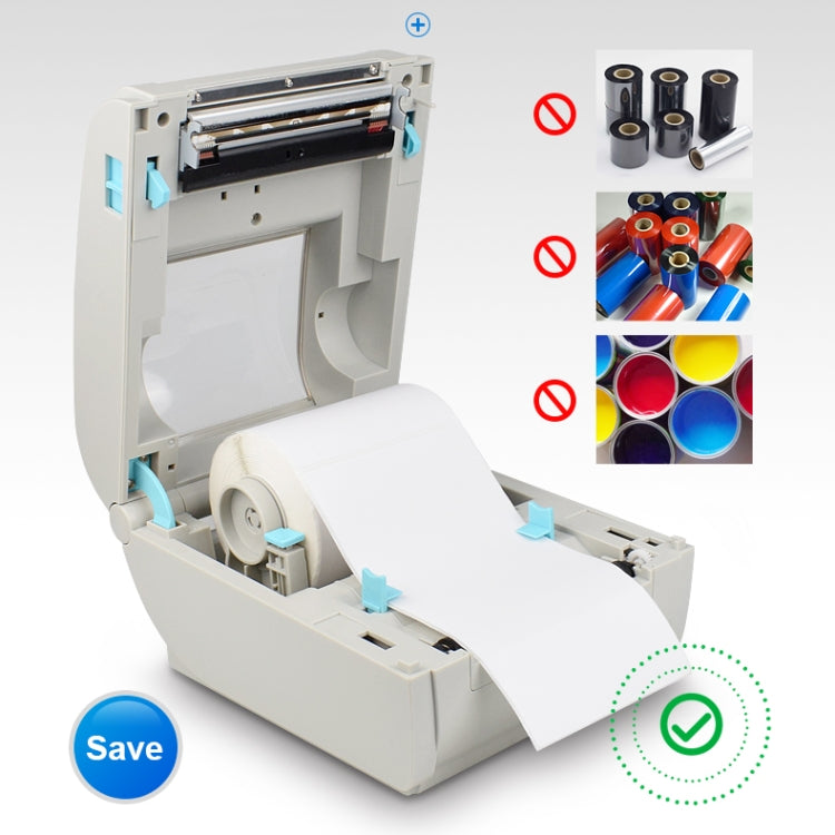 POS-9210 110mm USB +  Bluetooth POS Receipt Thermal Printer Express Delivery Barcode Label Printer, EU Plug(White) - Receipt Printers by PMC Jewellery | Online Shopping South Africa | PMC Jewellery | Buy Now Pay Later Mobicred