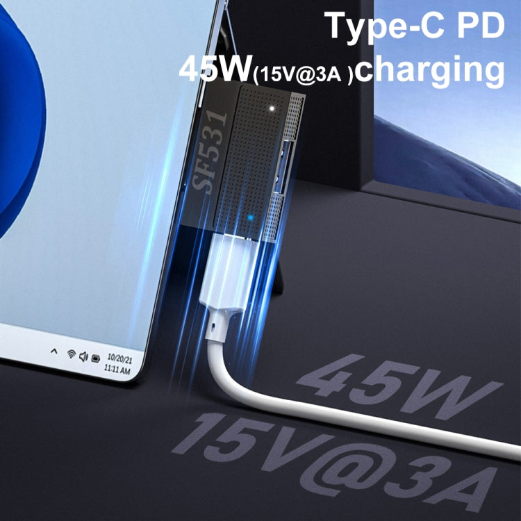 SF532 For Microsoft Surface 40 Pin to USB3.1 / Type-C Female Adapter Extended Dock - For Microsoft by PMC TechLife | Online Shopping South Africa | PMC TechLife