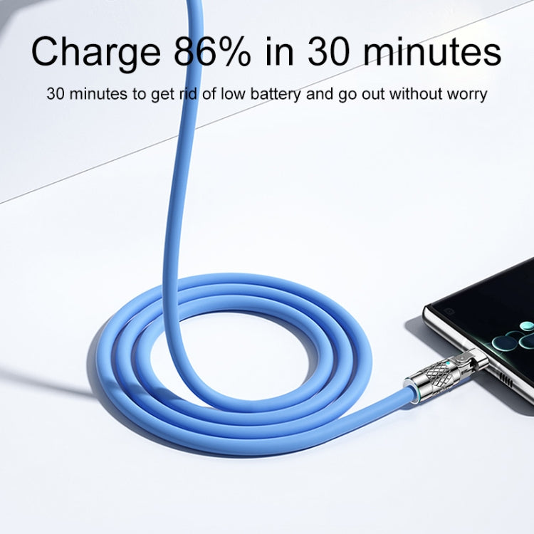 Mech Series 6A 120W USB to 8 Pin 180-degree Metal Plug Fast Charging Cable, Length: 1.8m(Black) - Normal Style Cable by PMC Jewellery | Online Shopping South Africa | PMC Jewellery | Buy Now Pay Later Mobicred