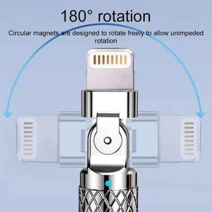 Mech Series 6A 120W USB to 8 Pin 180-degree Metal Plug Fast Charging Cable, Length: 1.8m(Orange) - Normal Style Cable by PMC Jewellery | Online Shopping South Africa | PMC Jewellery | Buy Now Pay Later Mobicred